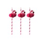 Drinking straws made of paper 6 mm 20 cm pink 