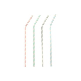 Drinking straws made of paper 6 mm 22 cm colou