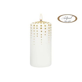 wieca glitter walec bia³y