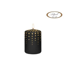 wieca glitter walec ma³y czarny