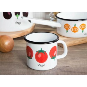 kubek emaliowany na gaz i indukcje z trzonkiem