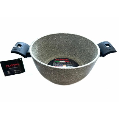 Garnek 24cm niski z pow³ok¹ nieprzywieraln¹ aluminium indukcja MONOLITE Flonal