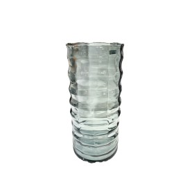 Wazon szklany dekoracyjny szaro nieb