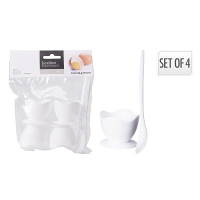 Kieliszki do jajek z ³y¿eczkami zestaw 8 elementowy