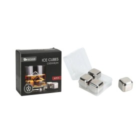 Komplet 4 nierdzewnych kostek do whiskydrinków EH