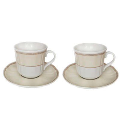Komplet 2 fili¿anek 260 ml ze spodkami 15,5 cm GINO ATTYKA 1284 Bogucice