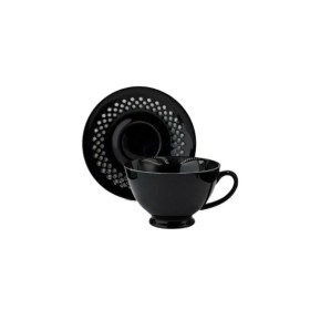 FIili¿anka  260ml ze spodkiem BISETTE czarna 075792 MPLCo